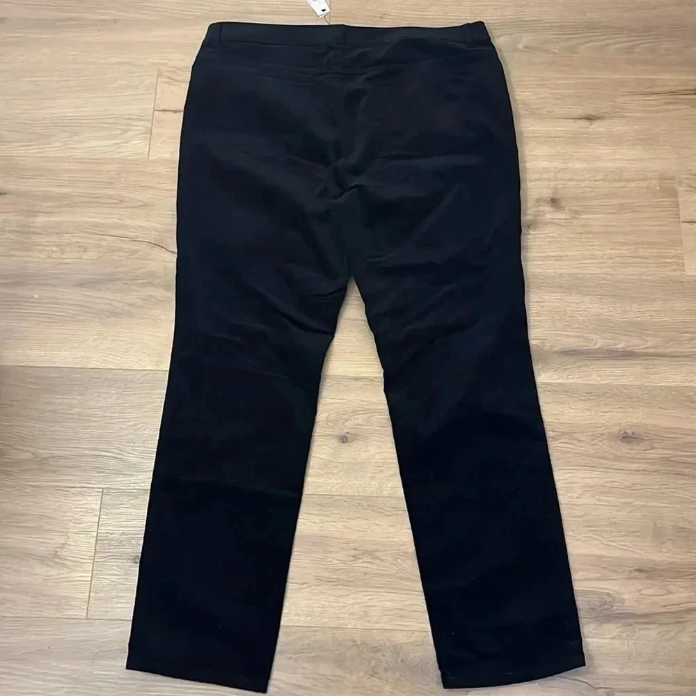 Talbots | Heritage black velvet straight leg pants Women’s size 20 soft - Picture 4 of 6